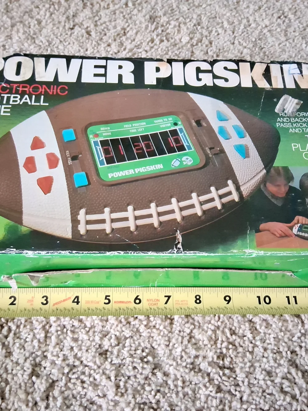 POWER PIGSKIN FOOTBALL 80's Handheld Electronic Tabletop Video Game. Working!